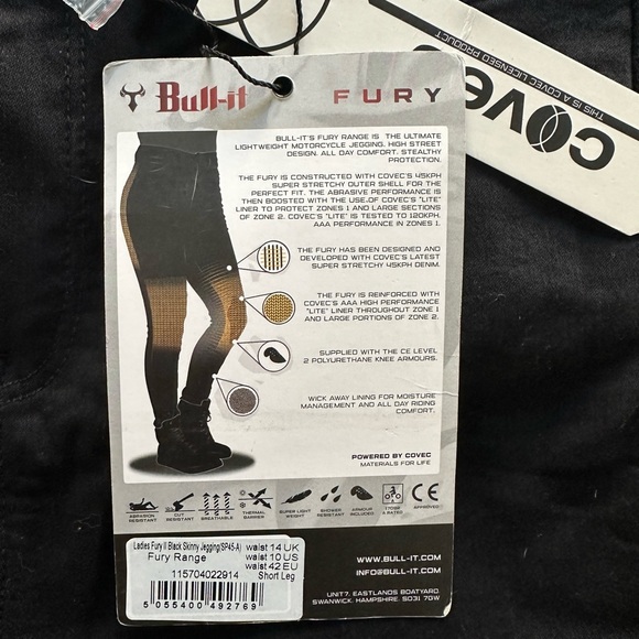 NWT Women’s Motorcycle Pants - Bullit Fury II Jeggings - Picture 5 of 7